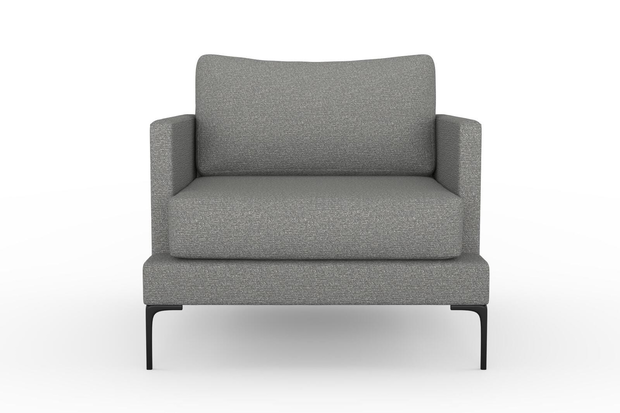 Photo of the fabric Grain Flint swatch by Mokum. Use for Upholstery, Accessory, Top of Bed. Style of Plain, Texture