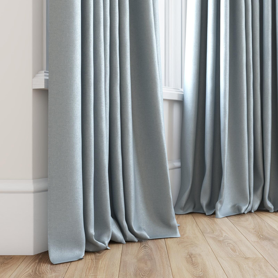 Photo of the fabric Eclipse Blackout Duckegg swatch by James Dunlop. Use for Curtains. Style of Plain, Texture