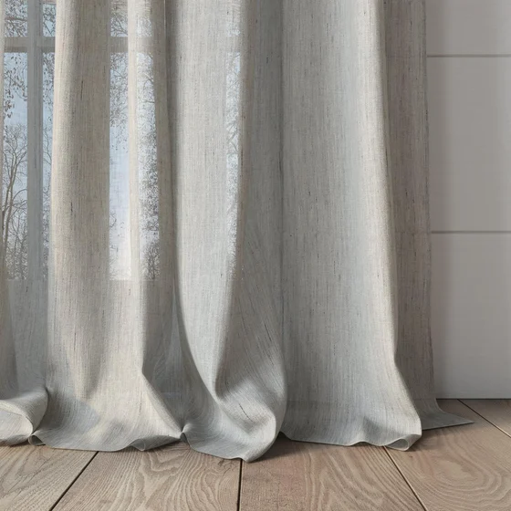 Photo of the fabric Bonsai Pebble swatch by Mokum. Use for Sheer Curtains. Style of Plain, Sheer