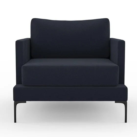 Photo of the fabric Alpaca Velvet Midnight swatch by Mokum. Use for Upholstery, Accessory. Style of Plain, Velvet