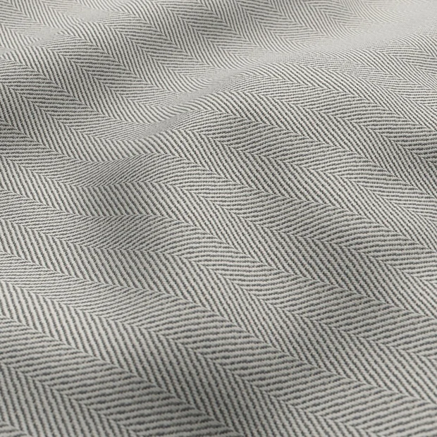 Photo of the fabric Trailblazer Cloud swatch by James Dunlop FibreGuard. Use for Curtains, Upholstery, Accessory, Top of Bed. Style of Texture, Traditional