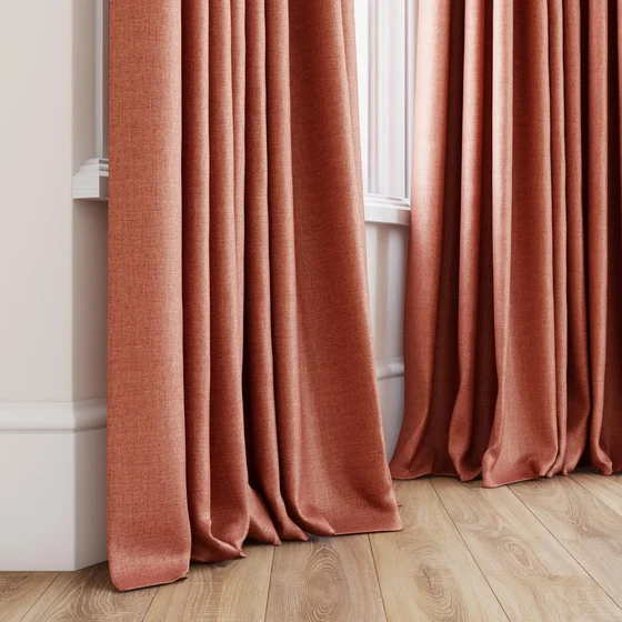 Photo of the fabric Frisco Spice swatch by James Dunlop Essentials. Use for Curtains, Upholstery, Accessory, Top of Bed. Style of Plain, Texture