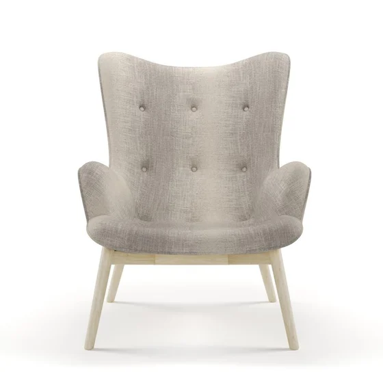 Photo of the fabric Maxime Zinc swatch by James Dunlop. Use for Upholstery, Accessory. Style of Stripe, Texture