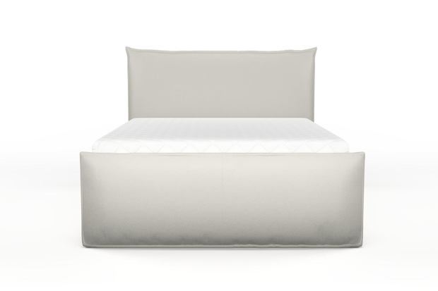 Photo of the fabric Epitome Chalk swatch by Mokum. Use for Upholstery, Accessory. Style of Plain, Taffeta