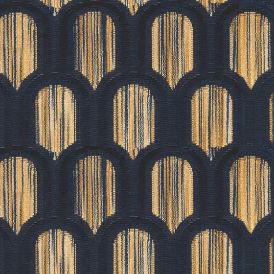 Photo of the fabric Beverly Hills Topaz swatch by Catherine Martin by Mokum. Use for Upholstery, Accessory. Style of Geometric, Velvet