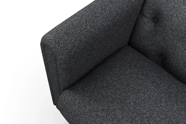 Photo of the fabric Raptor Charcoal swatch by James Dunlop FibreGuard. Use for Upholstery, Accessory, Top of Bed. Style of Plain, Texture