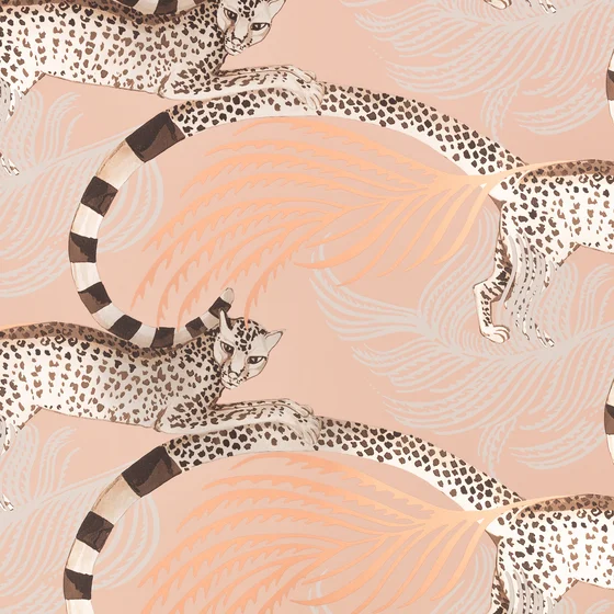 Photo of the fabric Delilah W450 03 swatch by Romo. Use for Wall Covering. Style of Animals And Birds