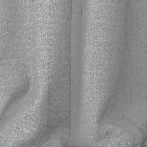 Photo of the fabric Makai (JDG) Silver swatch by Mokum. Use for Sheer Curtains. Style of Plain, Sheer
