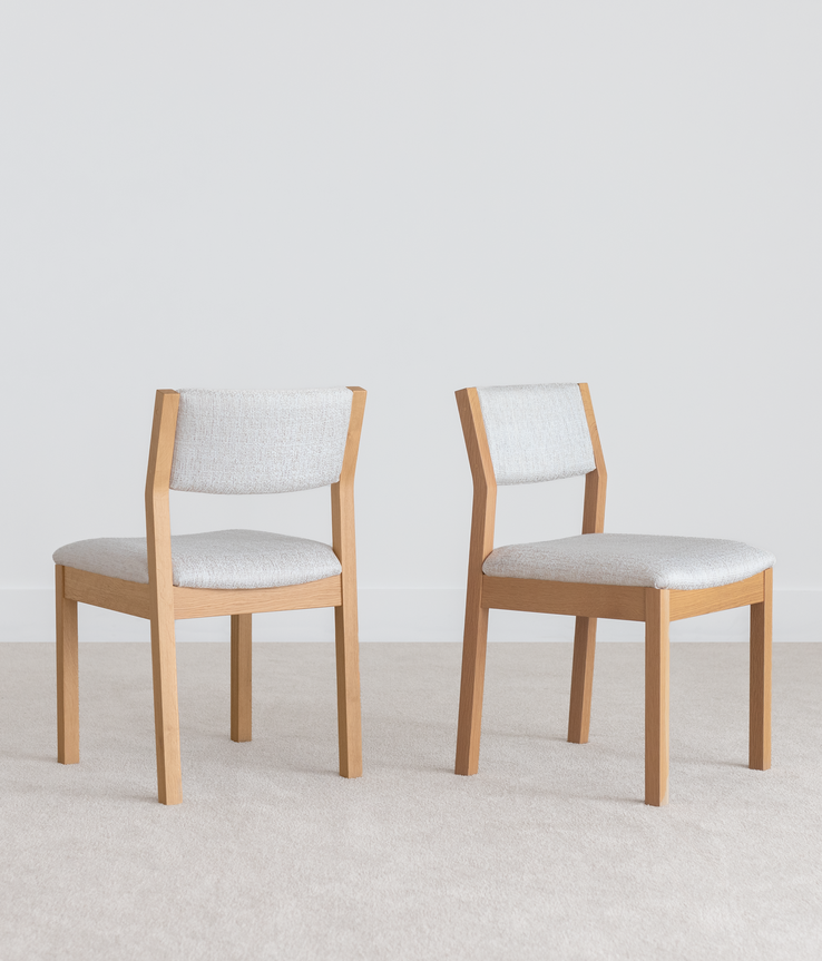 Yorke Dining Chair in Octavia colour Pearl by Zepel FibreGuard