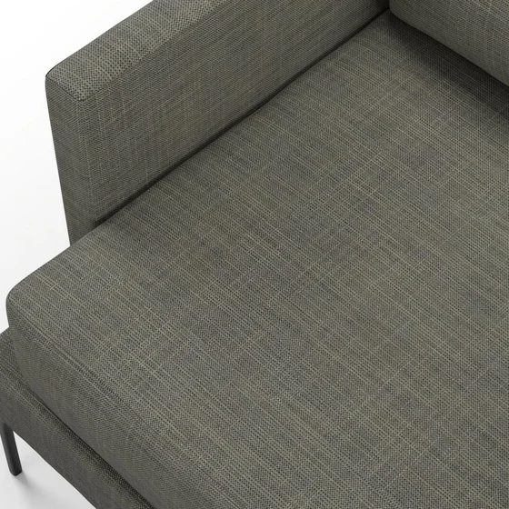 Photo of the fabric Ficus Gunmetal 884 swatch by Mokum. Use for Upholstery, Accessory. Style of Plain, Texture