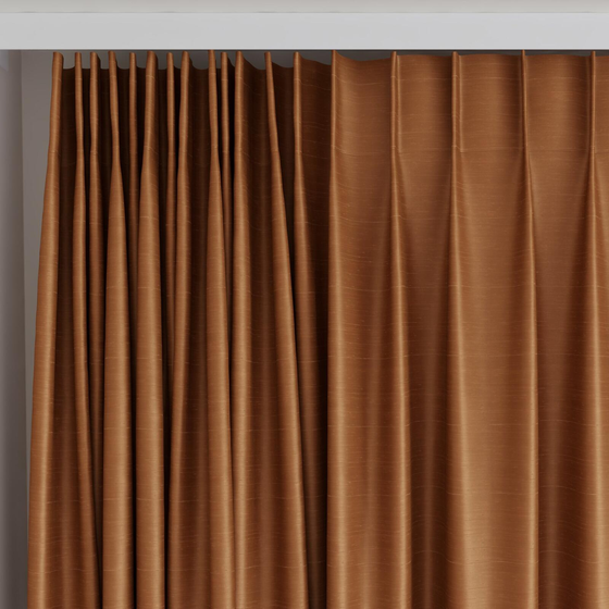 Photo of the fabric Luxe Nutmeg swatch by James Dunlop Essentials. Use for Curtains, Accessory, Top of Bed. Style of Plain, Texture