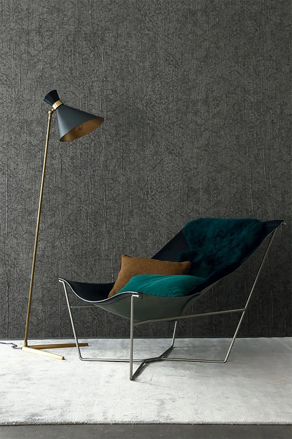 Photo of the fabric Linon Wp 7041 0252 in situ by Casamance. Use for Wall Covering. Style of Plain, Texture