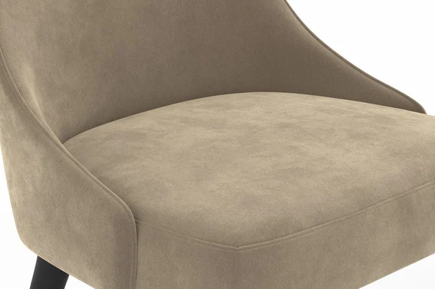 Photo of the fabric Vienna Taupe swatch by James Dunlop. Use for Curtains, Upholstery, Accessory. Style of Plain, Velvet