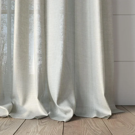 Photo of the fabric Uru Ecru swatch by Mokum. Use for Sheer Curtains. Style of Plain, Sheer