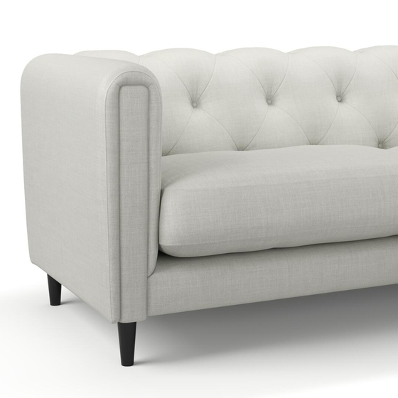 Photo of the fabric Keystone Mist swatch by James Dunlop FibreGuard. Use for Curtains, Upholstery, Accessory, Top of Bed. Style of Plain, Texture