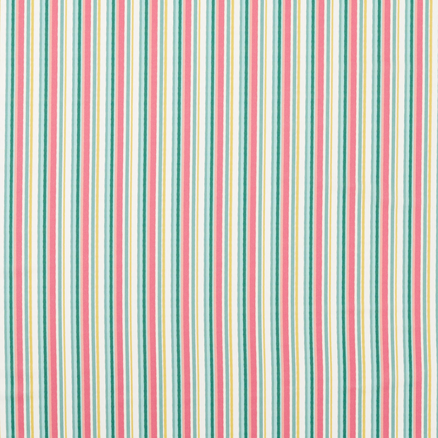 Photo of the fabric Tutti Fruity F1786 4 swatch by Clarke & Clarke. Use for Curtains, Upholstery Light Duty, Accessory. Style of Print, Stripe