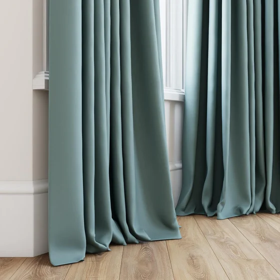 Photo of the fabric Vela Sky swatch by James Dunlop FibreGuard. Use for Curtains, Upholstery, Accessory, Top of Bed. Style of Plain, Velvet