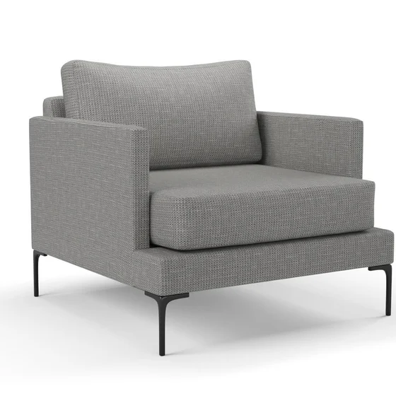 Photo of the fabric Souk Granite swatch by Mokum. Use for Upholstery, Accessory. Style of Plain, Texture