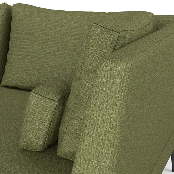 Photo of the fabric Grain Avocado swatch by Mokum. Use for Upholstery, Accessory, Top of Bed. Style of Plain, Texture