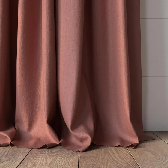 Photo of the fabric Eternal Guava swatch by Mokum. Use for Curtains, Upholstery, Accessory. Style of Plain, Texture