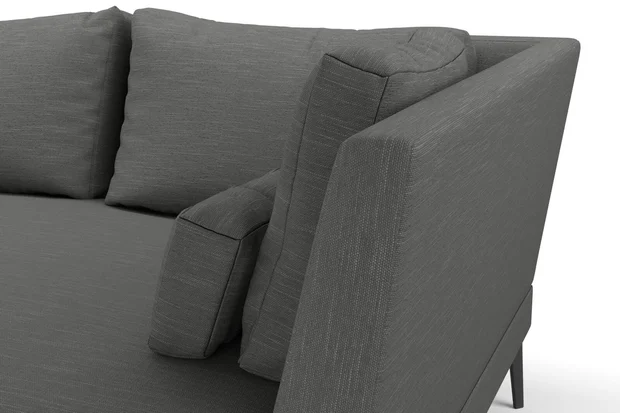 Photo of the fabric Sahel Soot swatch by Mokum. Use for Upholstery, Accessory. Style of Plain, Texture