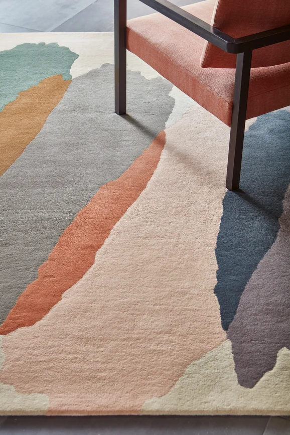 Photo of the fabric Fusion Rug 200cm X 280cm Sienna in situ by Villa Nova. Use for Rug