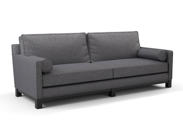 Photo of the fabric Omni Petrol swatch by James Dunlop FibreGuard. Use for Upholstery, Accessory, Top of Bed. Style of Plain, Texture