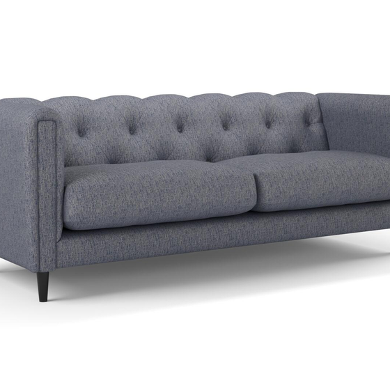 Photo of the fabric Omni Marine swatch by James Dunlop FibreGuard. Use for Upholstery, Accessory, Top of Bed. Style of Plain, Texture