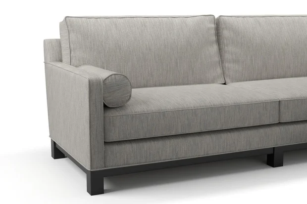 Photo of the fabric Tanzania Opal Gray swatch by James Dunlop. Use for Upholstery, Accessory. Style of Plain, Texture
