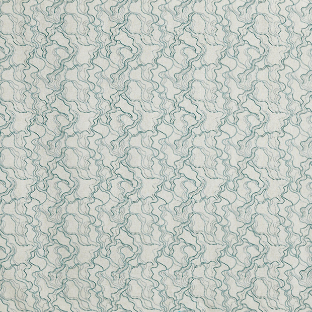 Photo of the fabric Elodie 4302 Rockpool 717 swatch by Prestigious. Use for Curtains, Accessory. Style of Abstract, Jacquard