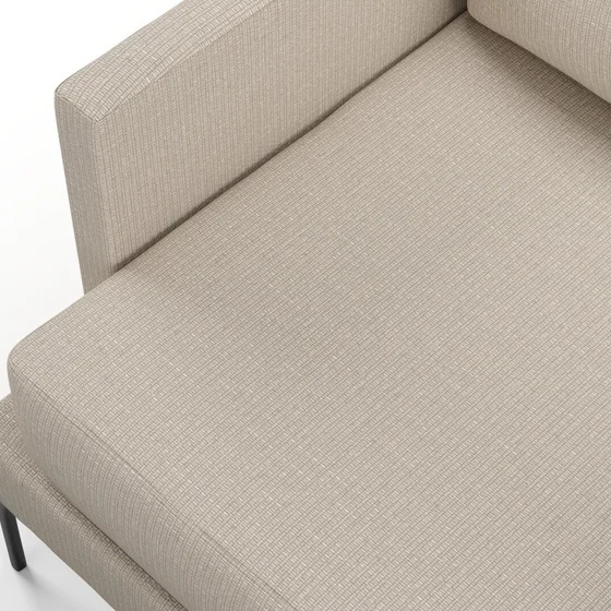 Photo of the fabric Souk Pebble swatch by Mokum. Use for Upholstery, Accessory. Style of Plain, Texture