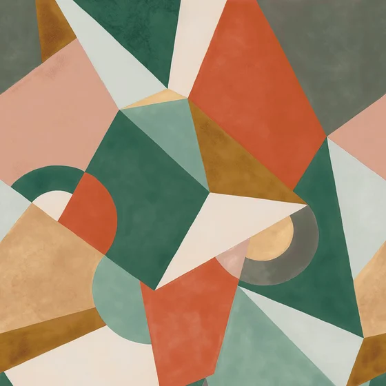 Photo of the fabric Cubisme Panel 8703 8703 74 10 swatch by Casadeco. Use for Wall Covering, Wall Panel/Mural. Style of Geometric
