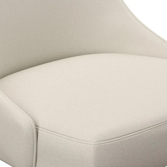 Photo of the fabric Sit Out Beige swatch by James Dunlop FibreGuard. Use for Upholstery, Accessory. Style of Plain, Taffeta