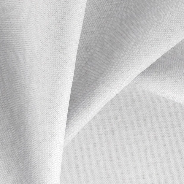 Photo of the fabric Liberate Snow swatch by FR-One. Use for Curtains, Upholstery, Accessory, Top of Bed. Style of Plain, Taffeta
