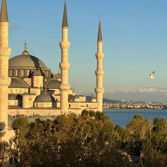 View of the Blue Mosque from the Hotel Ibrahim Pasha, Sultanahmet