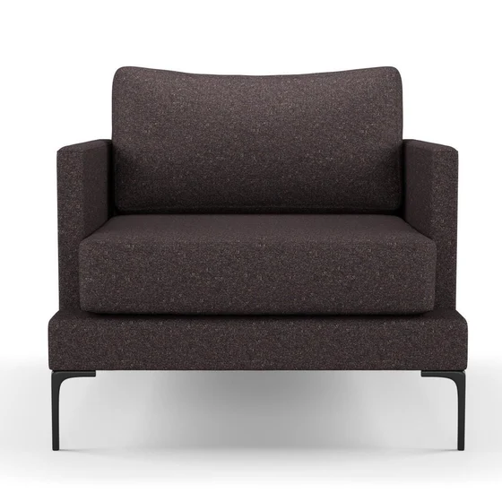 Photo of the fabric Bora Bora Aubergine swatch by Mokum FibreGuard. Use for Curtains, Upholstery, Accessory. Style of Plain, Texture