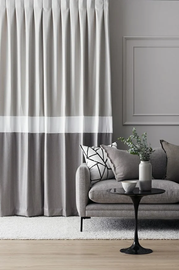 Photo of the fabric Stallion 2 UC Marzipan in situ by James Dunlop Essentials. Use for Curtains, Accessory. Style of Plain, Texture