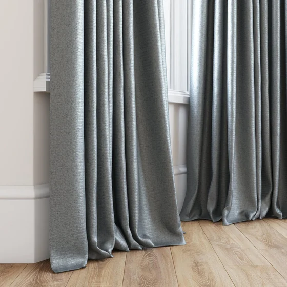 Photo of the fabric Kennedy II Blackout Slate swatch by James Dunlop. Use for Curtains. Style of Plain, Texture