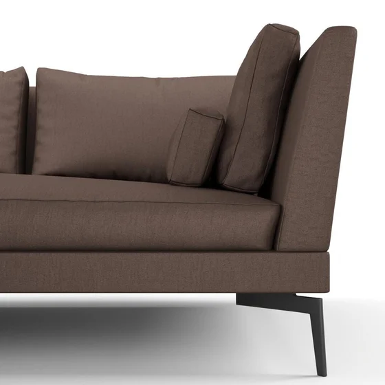 Photo of the fabric Eternal Umber swatch by Mokum. Use for Curtains, Upholstery, Accessory. Style of Plain, Texture