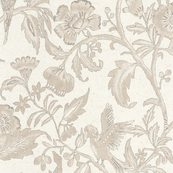 Photo of the fabric Etourneau Wallpaper 8816 8816 12 01 swatch by Casadeco. Use for Wall Covering. Style of Floral And Botannical