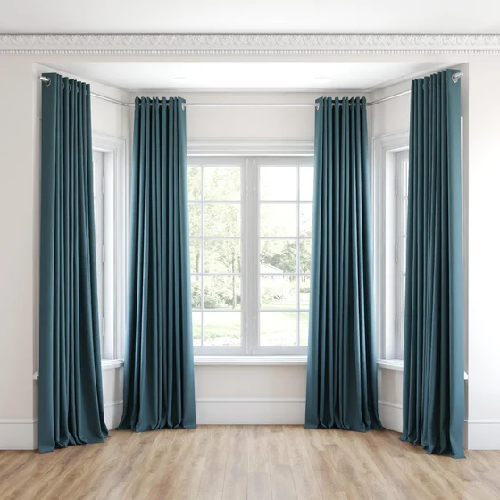 Photo of the fabric Envoy 2 Oasis 320cm swatch by James Dunlop Essentials. Use for Curtains, Accessory, Top of Bed. Style of Plain, Texture