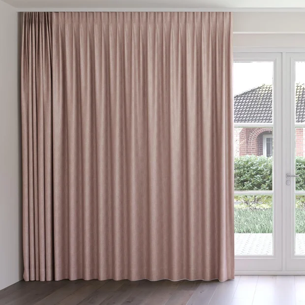 Photo of the fabric Trezor Boudoir swatch by James Dunlop FibreGuard. Use for Curtains, Upholstery, Accessory. Style of Chenille, Plain