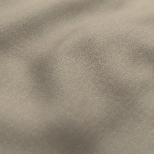 Photo of the fabric Satori Stonewash Jute swatch by Mokum. Use for Curtains, Upholstery Light Duty, Accessory, Top of Bed. Style of Plain, Texture