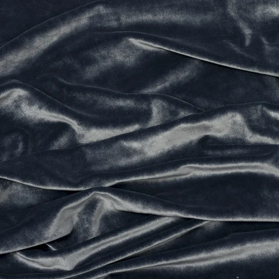 Photo of the fabric Monarque Smoke swatch by Catherine Martin by Mokum. Use for Curtains, Upholstery, Accessory. Style of Plain, Velvet