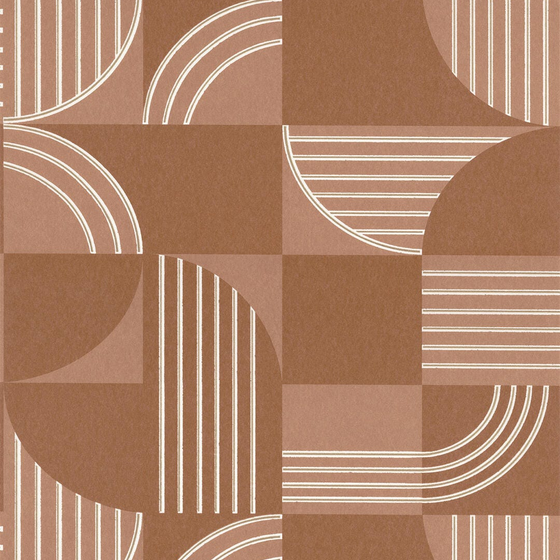 Photo of the fabric Annees Wp 7627 7627 1324 swatch by Casamance. Use for Wall Covering. Style of Geometric, Print