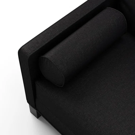 Photo of the fabric Poker Caviar swatch by James Dunlop FibreGuard. Use for Upholstery, Accessory, Top of Bed. Style of Chenille, Plain