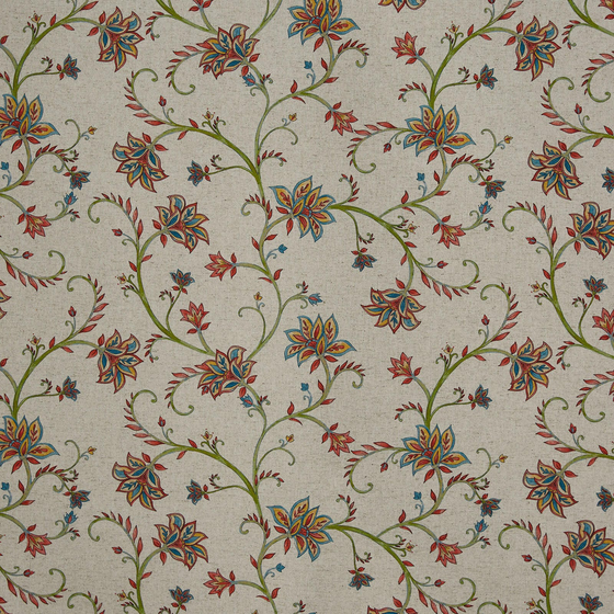 Photo of the fabric Kentwell 8805 340 swatch by Prestigious. Use for Curtains, Accessory. Style of Floral And Botannical, Print