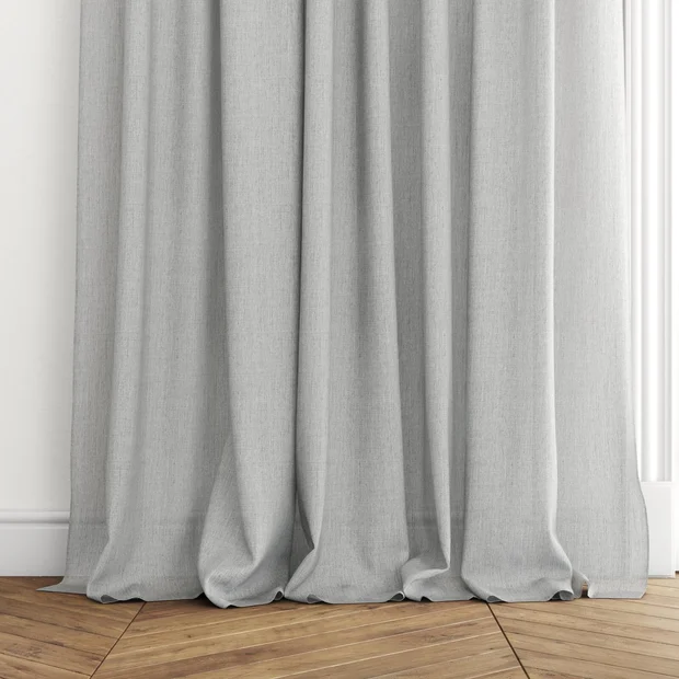 Photo of the fabric Monsoon Basalt swatch by Mokum. Use for Sheer Curtains. Style of Plain, Sheer