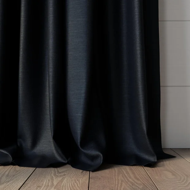 Photo of the fabric Provence Raven swatch by James Dunlop Essentials. Use for Curtains, Upholstery, Accessory, Top of Bed. Style of Plain, Texture