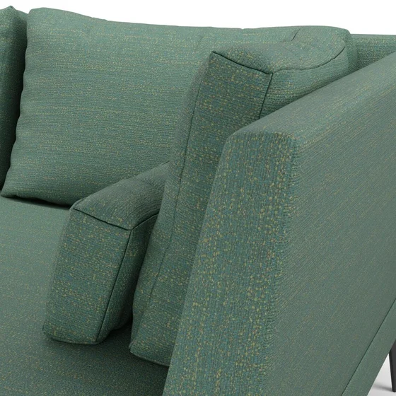 Photo of the fabric Elba Verdigris swatch by Mokum. Use for Upholstery, Accessory. Style of Plain, Texture